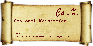 Csokonai Krisztofer névjegykártya